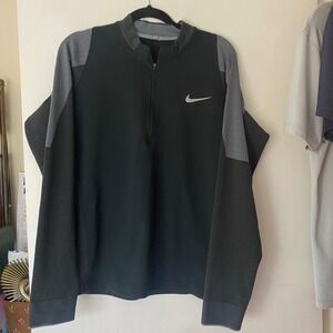 Nike Golf Tour Performance Dri-FIT 1/4 Zip Pullover Black Gray NIKE PRO Mens M